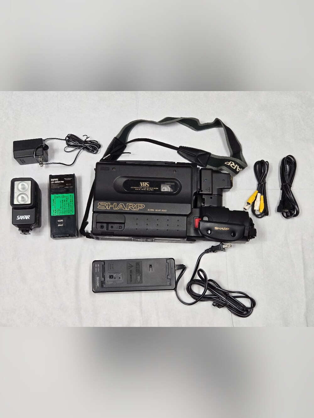 Vintage Sharp Camcorder With All Parts And Carry Case